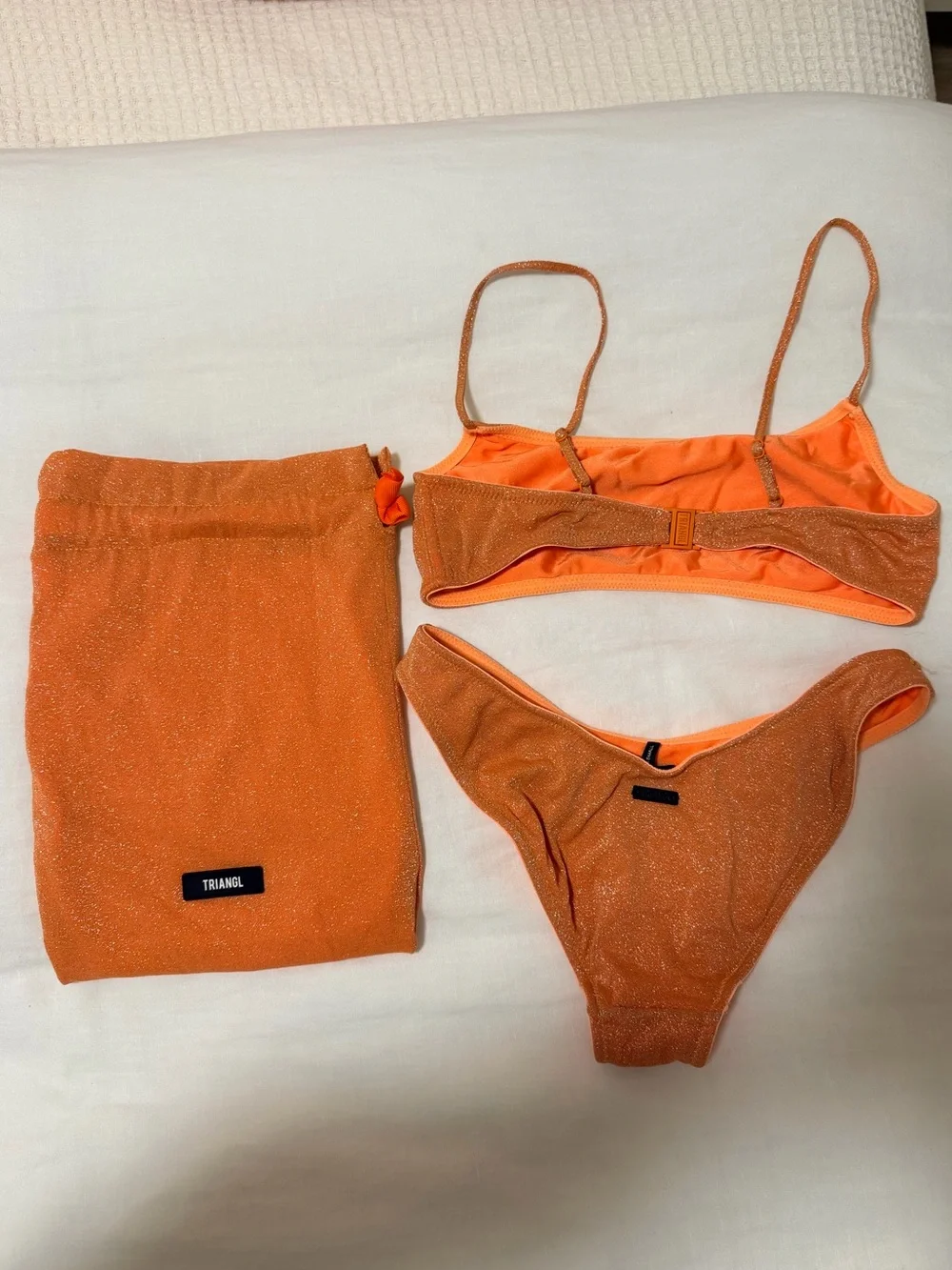 triangl swimwear shimmery orange